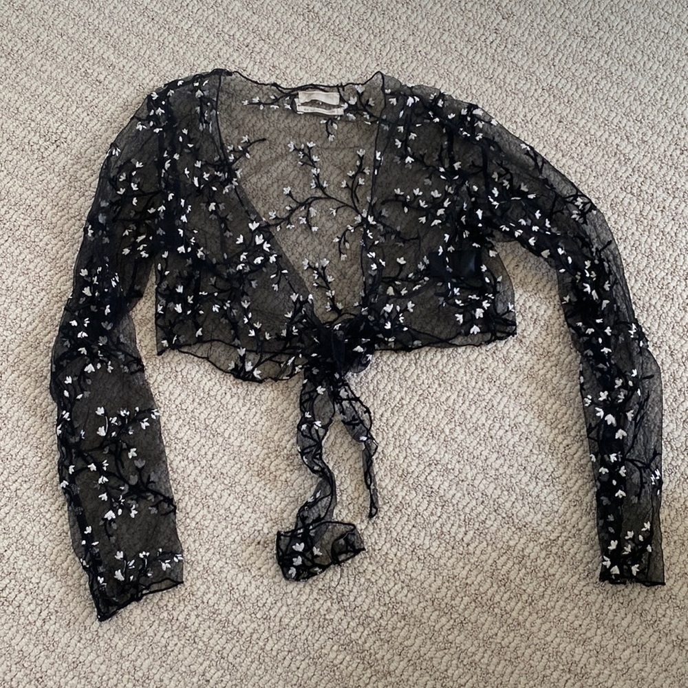 Black Mesh Top